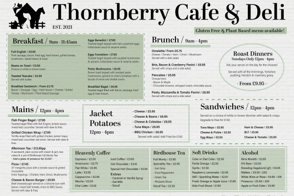 cafe menu